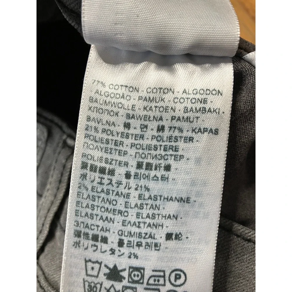 Levi's Midrise Skinny Grey Denim Faded Womens‎ Jeans Boho Grunge Size 28 - Picture 5 of 7